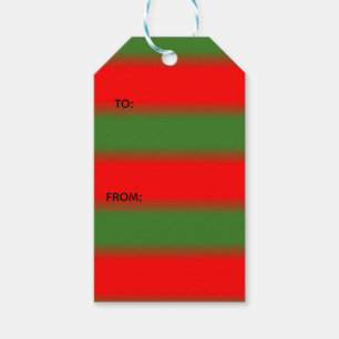 Rote und grüne klassische Weihnachtsgeschenkanhäng Geschenkanhänger