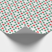 Rote und grüne Kreise Geschenkpapier (Ecke)