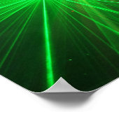 Rote und grüne Laserleuchten Poster (Ecke)