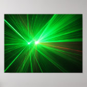 Rote und grüne Laserleuchten Poster (Vorne)