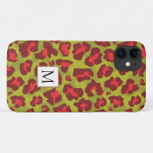 Rote und grüne Leoparden Case-Mate iPhone Hülle (Rückseite (Horizontal))