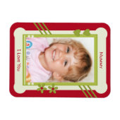 Rote und grüne Liebe, Ihr Mama Foto Magnet (Horizontal)