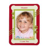 Rote und grüne Liebe, Ihr Mama Foto Magnet (Vertikal)