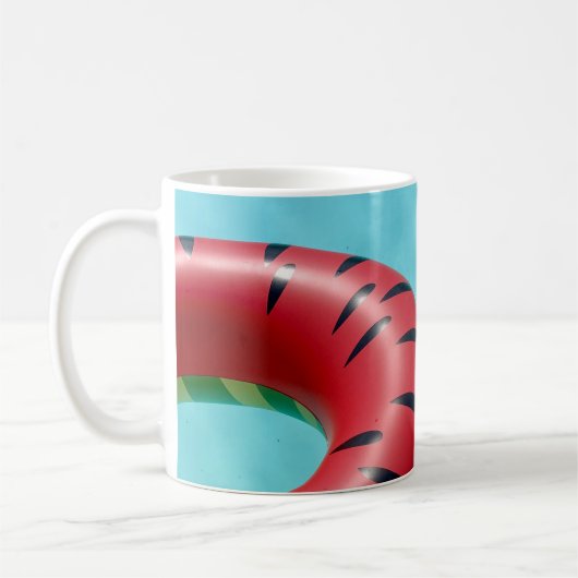 Rote und grüne Lifebuodie am Pool Kaffeetasse (Links)