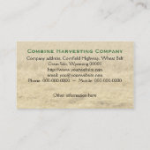 Rote und grüne Mähdreschernahaufnahme Visitenkarte (Rückseite)