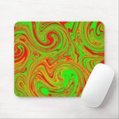 Rote und grüne Marmorkunst Mousepad (Mit Mouse)