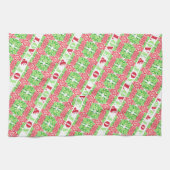 Rote und grüne Mosaikküche Handtücher (Horizontal)