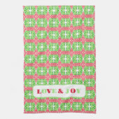 Rote und grüne Mosaikküche Handtücher (Vertikal)