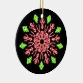 Rote und grüne Neonerde Blume Keramik Ornament (Rechts)