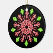 Rote und grüne Neonerde Blume Keramik Ornament (Links)