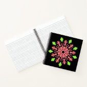 Rote und grüne Neonerde Blume Notizblock (Innenseite)