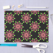 Rote und grüne Neonerde Blume Seidenpapier (Handwerk)