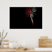 Rote und grüne Palme Poster (Küche)