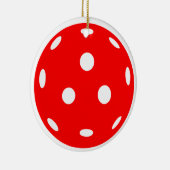 Rote und grüne Pickleballs Weihnachten Keramik Ornament (Rechts)