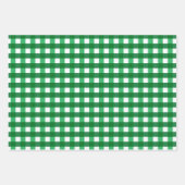 Rote und grüne Plätze Geschenkpapier Set (Vorderseite 3)