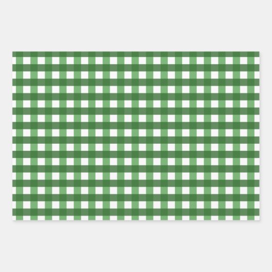 Rote und grüne Plätze Geschenkpapier Set (Vorderseite 3)