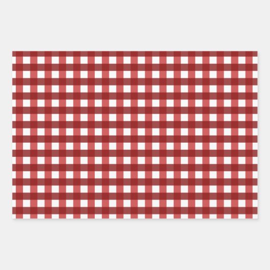 Rote und grüne Plätze Geschenkpapier Set (Vorderseite 2)