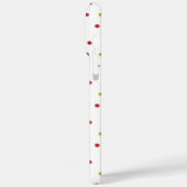 Rote und grüne Poka-Punkte auf Weiß Case-Mate iPhone Hülle (Rückseite / Links)