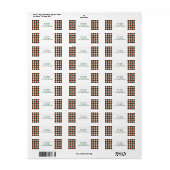 Rote und grüne Polka-Punkte auf dem weißen Adresse (Vorne)