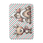 Rote und grüne Polka-Punkte Badematte (Vorderseite Vertikal)