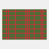 Rote und grüne Polka-Punkte Geschenkpapier Set (Vorderseite)