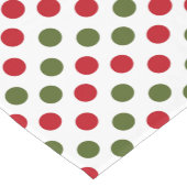 Rote und grüne Polka-Punkte Kurzer Tischläufer (Ecke)