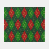 Rote und grüne Raute Fleece Blanket (Vorderseite (Horizontal))