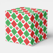 Rote und grüne Raute Paare Geschenkschachtel (Rückseite)