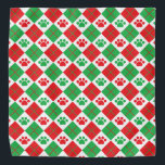 Rote und grüne Raute Paare Halstuch<br><div class="desc">Das stilvolle Design der Raute Rot, Grün und Weiß im Weihnachtsstil mit bezaubernden Pfotendrucken verbindet Eleganz mit dem von Haustieren inspiriert Charme. Dieses auffällige Design verbindet die klassische Raute mit spielerischen Pfotendrucken und schafft so ein einzigartiges und modisches Aussehen. Das Muster der Raute strahlt eine zeitlose und raffinierte Ästhetik aus,...</div>