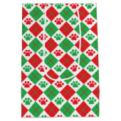 Rote und grüne Raute Paare Mittlere Geschenktüte (Rückseite)