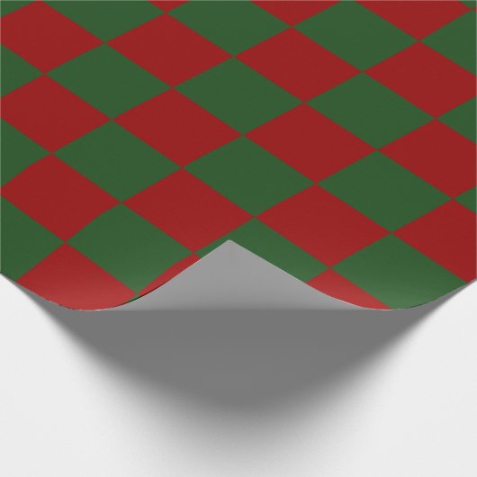 Rote und grüne Rechtecke Geschenkpapier (Ecke)