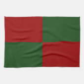 Rote und grüne Rechtecke Geschirrtuch (Horizontal)