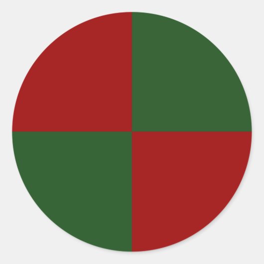 Rote und grüne Rechtecke Runder Aufkleber (Vorderseite)