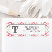 Rote und grüne Rücksendeadresse Weihnachten (Insitu)