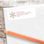 Rote und grüne Schneeflocken Weihnachten-Rücksende