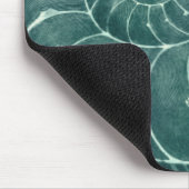 Rote und grüne Seashell-Kunst Mousepad (Ecke)