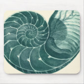 Rote und grüne Seashell-Kunst Mousepad (Vorne)