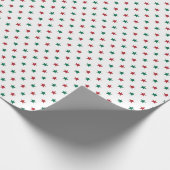Rote und grüne Sterne Weiße Weihnachten Geschenkpapier (Ecke)