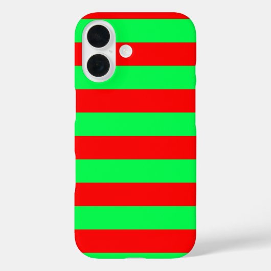 Rote und grüne Streifen Case-Mate iPhone Hülle (Rückseite)