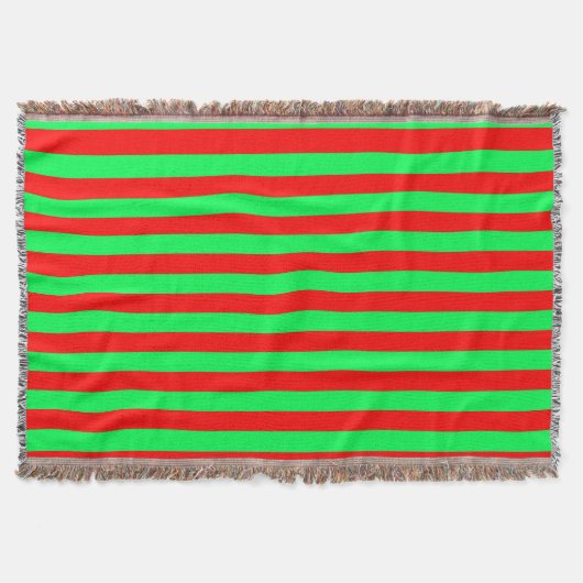 Rote und grüne Streifen Decke (Vorderseite)