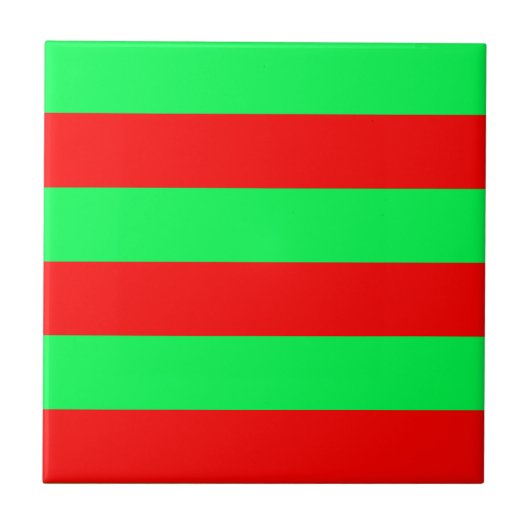 Rote und grüne Streifen Fliese (Vorderseite)