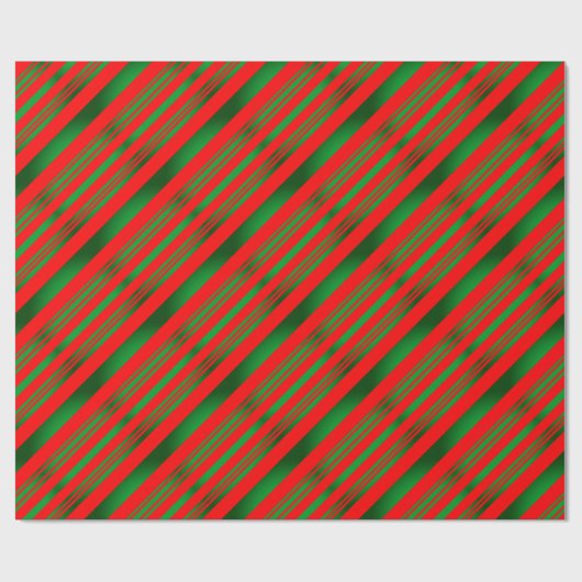 Rote und grüne Streifen Geschenkpapier (Flach)