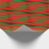 Rote und grüne Streifen Geschenkpapier (Ecke)