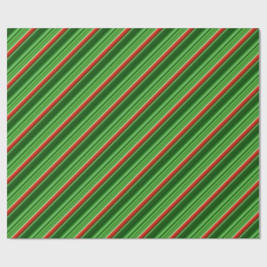 Rote und grüne Streifen Geschenkpapier (Flach)