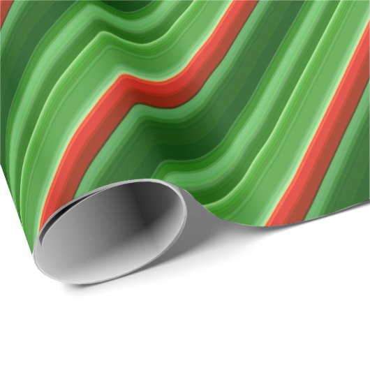 Rote und grüne Streifen Geschenkpapier (Rolleneckpunkt)