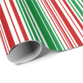 Rote und grüne Streifen Geschenkpapier (Rolleneckpunkt)