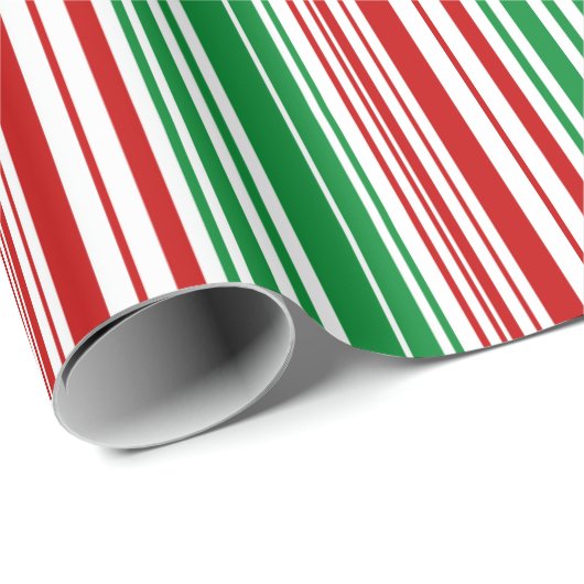 Rote und grüne Streifen Geschenkpapier (Rolleneckpunkt)