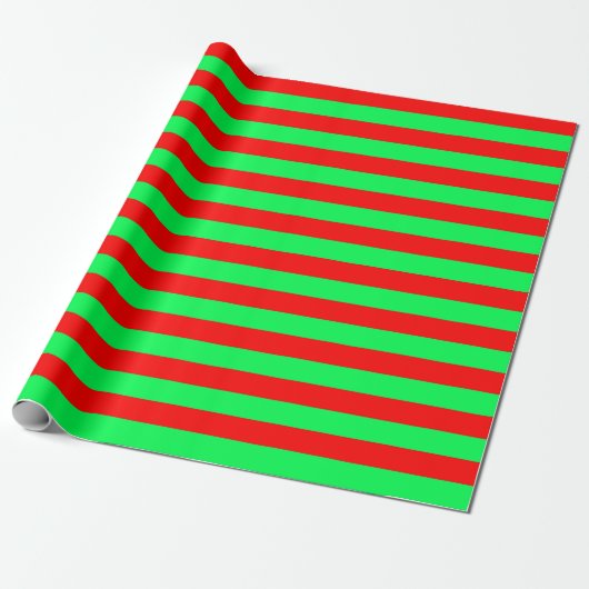 Rote und grüne Streifen Geschenkpapier (Ungerollt)
