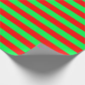 Rote und grüne Streifen Geschenkpapier (Ecke)