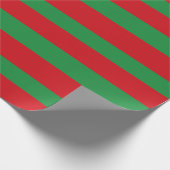Rote und grüne Streifen Geschenkpapier (Ecke)